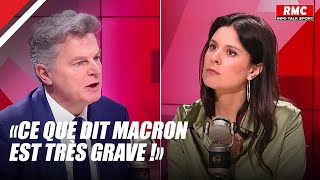 Fabien Roussel très inquiet par le discours belliqueux dEmmanuel Macron   Apolline Matin [upl. by Llehcal647]