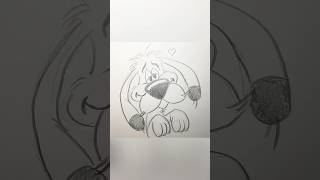 HOW TO DRAW Idefix in love  0084 asterix drawingtutorial comics [upl. by Anahs]