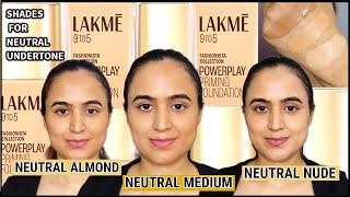 Lakme 9to5 Primer Matte Foundation Shades for Neutral Undertone  Shades Swatches  Waysheblushes [upl. by Eeryk327]