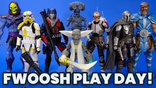 Fwoosh Play Day Customs 3D Prints Third Party and Official Items for a 6inch Display 110921 [upl. by Elvina]