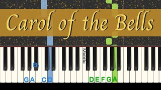 Carol of the Bells intermediate piano tutorial with free sheet music [upl. by Marcella]