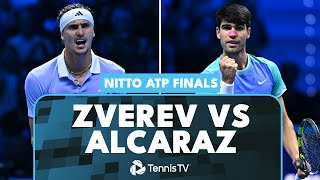 Alexander Zverev vs Carlos Alcaraz EPIC Match Highlights  Nitto ATP Finals 2024 [upl. by Ihsoyim]