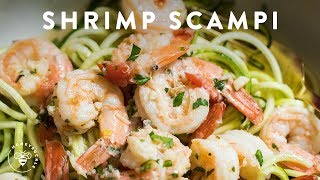 SHRIMP SCAMPI ZOODLES Easy Recipe 🍜Delish Noodle Series  HONEYSUCKLE [upl. by Plafker]