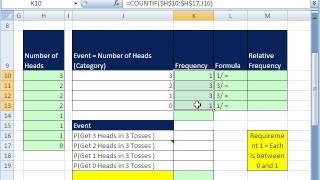 Excel 2010 Statistics 36 Probability Basics with Excel [upl. by Myrtia131]