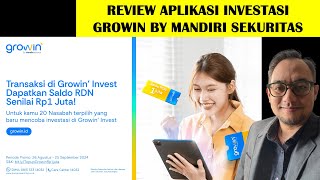 Unboxing dan Review Aplikasi Investasi Growin by Mandiri Sekuritas [upl. by Bo]