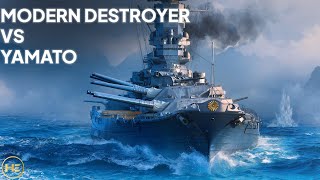 Yamato Battleship Vs Modern Destroyer [upl. by Kendy]