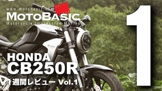 CB250R ホンダ2018 バイク1週間インプレ・レビュー Vol1 HONDA CB250R 2018 1WEEK REVIEW [upl. by Niloc]