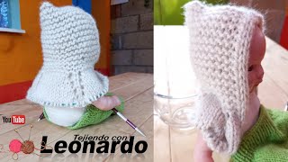 Cómo Tejer suéter con Gorro Canesú Tejiendoconleonardo [upl. by Ayyidas145]