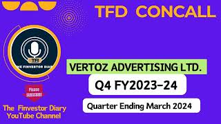 Vertoz Advertising Limited  Investors Concall Q4 FY202324 tfdconcall [upl. by Cavallaro]