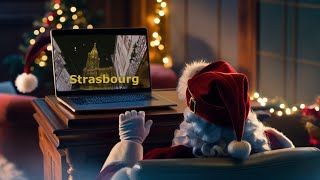 Strasbourg before Christmas Santa watches a video about Strasbourg [upl. by Efeek]