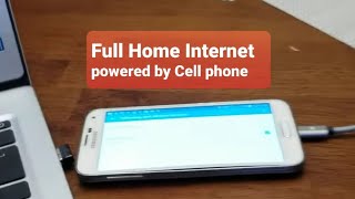 how to tether your Android phone to a router to supply home internet cellular for home internet [upl. by Atiniuq]