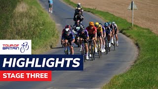 Tour of Britain 2023  Stage three highlights  Goole to Beverley [upl. by Evita94]