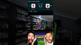 🤬 MonzaRoma 11 reagisco al gol di Dani Mota… asroma livereaction calcio [upl. by Tupler]