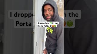 I dropped my 🔫 in the Porta Potty 🤦🏾‍♂️😡🤢 shorts reels subscribe [upl. by Jessamyn]