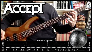 ACCEPT  Balls to the wall bass cover wTabs amp lyrics [upl. by Psyche362]