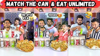 Funny Match The Can amp Eat Unlimited Pizza Burger amp Fries Challenge 😂 foodchallenge sahilkhannt [upl. by Allebara270]