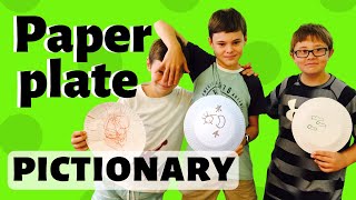 PAPER PLATE PICTIONARY game for any TOPIC [upl. by Sudnor621]