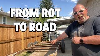 BUILDING A BUDGET FLATBED TRAILER  RV CONVERSION Part 4 [upl. by Malorie]