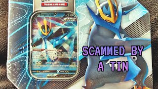 YIKES Getting Burned by a V Strikers Tin  Pokemon Cards Opening [upl. by Eelyma326]