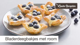 Bladerdeegbakjes met room [upl. by Rebecca]