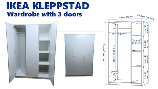 IKEA KLEPPSTAD Wardrobe with 3 doors assembly instructions [upl. by Benyamin]