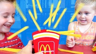 McDonalds Exploding French Fries Game Family Fun amp Indoor Playground [upl. by Nitsir]