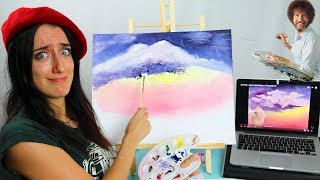 PROVO A DIPINGERE PER LA PRIMA VOLTASEGUO UN TUTORIAL DI BOB ROSS [upl. by Jonina]