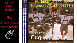 National Lampoons European Vacation 1985 35mm film trailer open matte 2160p [upl. by Anialahs]