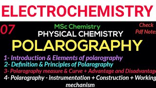 Polarography  Intro  Element  Definition Principal  Instrumentation  Working mechanism • MSc [upl. by Yot201]