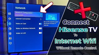 How to Connect Hisense Smart TV to Wifi Without Remote  2 Ways to Connect to Internet [upl. by Weiss]