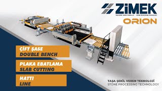 ZİMEK Çift Şase Plaka Ebatlama Hattı  Double Bench Slab Cutting Line خط قص الألواح ذو قاعدتين [upl. by Zeba715]