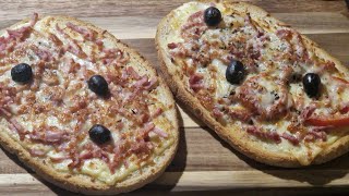 Recette  Tartines Gouda Jambon Bacon [upl. by Odlanra]