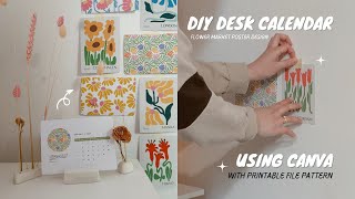 How To Make Desk Calendar Using Canva  With Printable File  DIY DESK CALENDAR [upl. by Yrrat672]