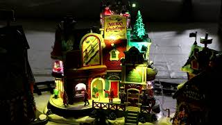 Lemax Animated Tinseltown Plaza Christmas Village Building [upl. by Eiramave798]