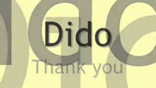 Dido Thank you Lyrics [upl. by Nirtak]