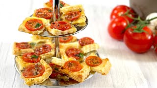 Kinder kochen TomatenBlätterteigQuadrate 🧄🍅 einfach schnell amp günstig [upl. by Mommy]