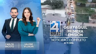 Noticiero de Guayaquil Primera Emisión 211124 [upl. by Byler]