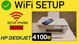 HP DeskJet 4100e WiFi Setup Review [upl. by Yemar]