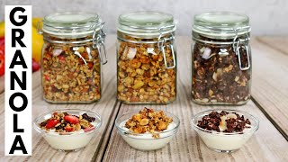 NAJBOLJA DOMAĆA GRANOLA NA 3 NAČINA  DOMAĆI MUSLI  HRSKAVA GRANOLA  BEST HOMEMADE GRANOLA RECIPE [upl. by Lindholm]