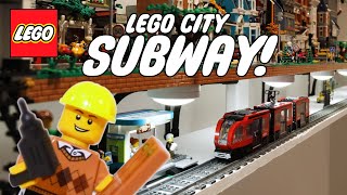 I Built a SUBWAY Under my LEGO Shelf City [upl. by Pate561]