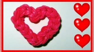 Rainbow Loom Charms quotOpen Your Heartquot [upl. by Joli758]