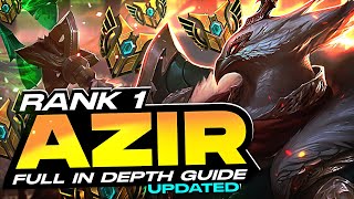 HOW TO PLAY REWORKED AZIR  FULL INDEPTH GUIDE  RANK 1 CHALLENGER MID [upl. by Hasile]