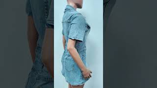 Denim Short Sleeve Cargo Dress [upl. by Nodababus]