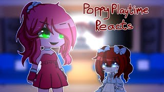 Poppy Playtime reacts to Chapter 2  how Poppy amp Huggy became toys [upl. by Ardnasyl]