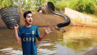 ANACONDA ATTACKS fishing boy in water  Ataque de anaconda  fun made movie snake animals movie [upl. by Dnaltroc]