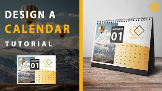 How to Create a Calendar  Desk calendar  Adobe Illustrator Tutorial [upl. by Neeruan]