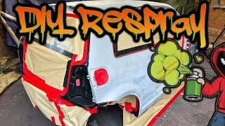 DIY Respray at home what could go wrong Lupo GTI Track Weapon 18t [upl. by Lyndsay]