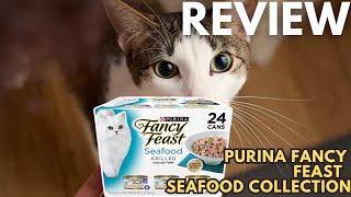 Purina Fancy Feast Grilled Wet Cat Food Seafood Collection Review Side Effects [upl. by Ycrem]