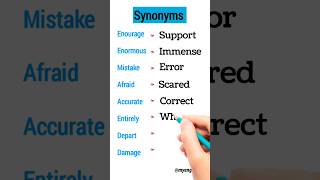 Synonyms in English 👩‍🏫💯✅eslenglish shortsviralshort [upl. by Ophelia]