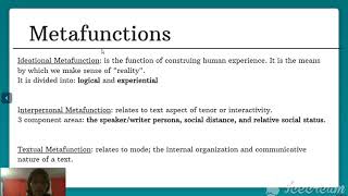 Grammar III  Systemic Functional Grammar  part 2 [upl. by Erde653]